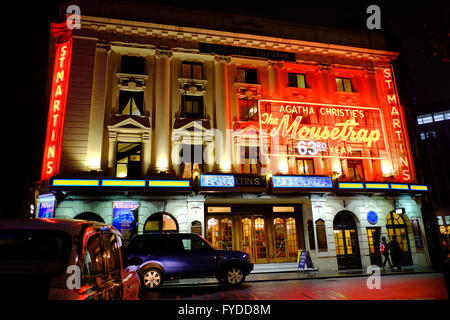 St Martins Theater zeigt Agatha Christies "Die Mausefalle" in London Stockfoto