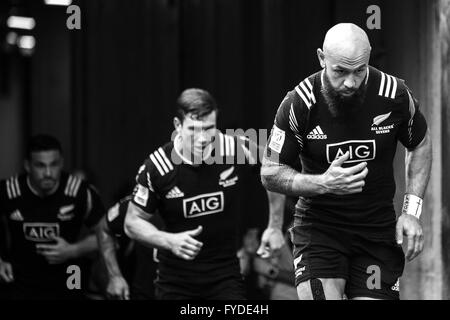 Neuseeland in Aktion während der HSBC 2016 / Cathay Pacific Hong Kong Sevens, Hong Kong Stadium. 9. April 2016. Stockfoto