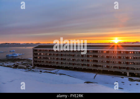 Innenstadt von Nuuk Stadt - die Hauptstadt von Grönland Stockfoto