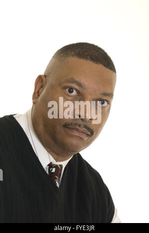Ernster afroamerikanische Mann Stockfoto