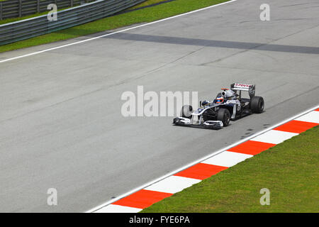 SEPANG, MALAYSIA - 8. APRIL: Rubens Barrichello (Team ATT Williams) beim ersten Training auf Formel 1 GP, 8. April 2011, Sepang, Mala Stockfoto