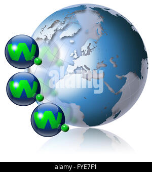 World Wide Web Welt Stockfoto