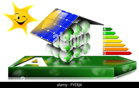 Haus Energiesparkonzept Stockfoto