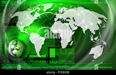 Grüne Global Business-Hintergrund Stockfoto