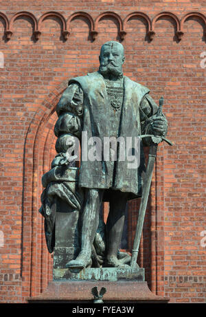 Denkmal, Joachim II. von Brandenburg, Carl-Schurz-Straße, Spandau, Berlin, Deutschland Stockfoto