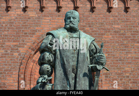 Denkmal, Joachim II. von Brandenburg, Carl-Schurz-Straße, Spandau, Berlin, Deutschland Stockfoto