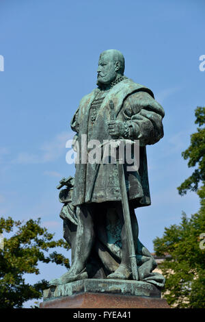 Denkmal, Joachim II. von Brandenburg, Carl-Schurz-Straße, Spandau, Berlin, Deutschland Stockfoto