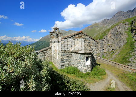 Kapelle Saint-Jean am Staudamm Grande Dixence, Switz Stockfoto
