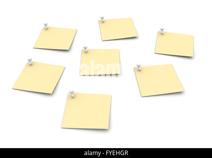 Angeheftete Notizen Stockfoto