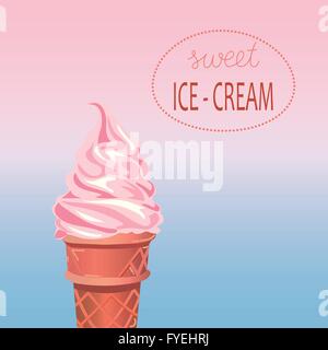 Rosa Eis Stock Vektor