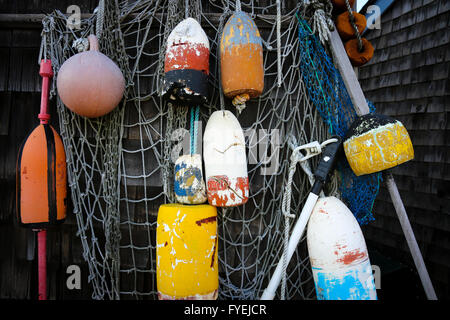 Hummer-Bojen in Rockport, MA Stockfoto