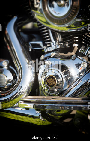 Harley Davidson Motorrad Motor detail Stockfoto