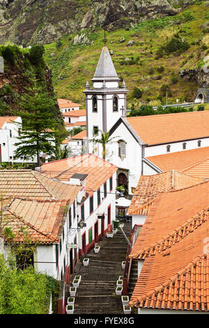 Ansicht der Kirche Saint-Vincent, Madeira, Portugal Stockfoto