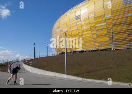 Polsat Plus Arena FKA Stadion Energa Gdańsk und PGE Arena, Stockfoto