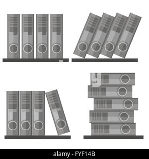 Ordnersymbole isoliert Stock Vektor