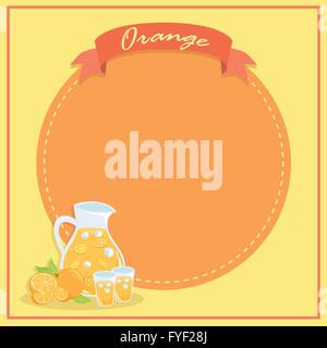 Frisch gepresster Orangensaft Notizen Stock Vektor
