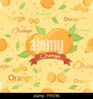 Orange nahtlose Muster Stock Vektor