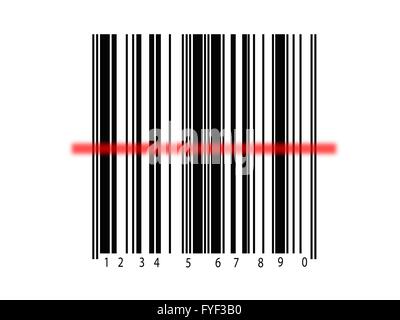 Ein Barcode auf dem weißen Hintergrund isoliert Stockfoto