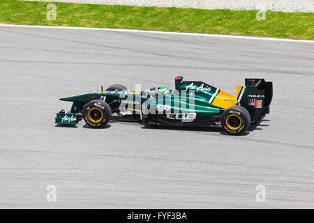 SEPANG, MALAYSIA - 8. APRIL: Heikki Kovalainen (Lotus-Team) im ersten Training am 8. April 2011, Formel 1 GP Sepang, Malaysia Stockfoto