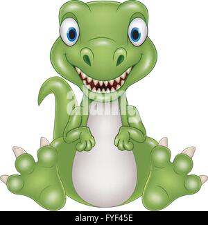 Niedliche Baby Dinosaurier cartoon Stock Vektor