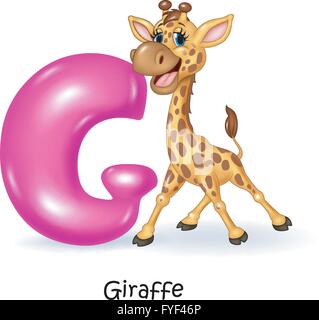 Illustration von G-Brief für Giraffe Stock Vektor