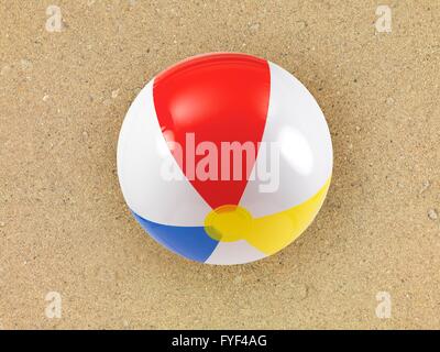 Eine konzeptionelle Strand Bild mit sortierten Strandzubehör Stockfoto