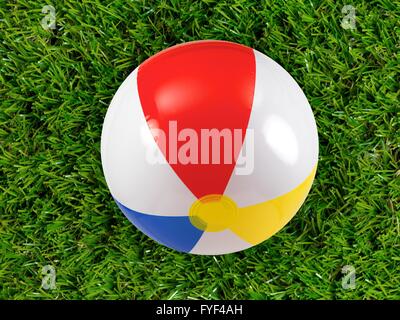 Eine konzeptionelle Strand Bild mit sortierten Strandzubehör Stockfoto