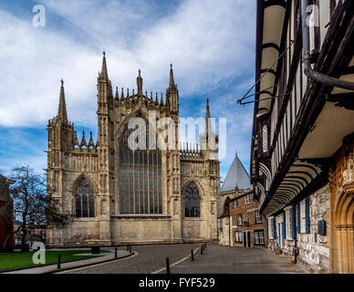 York Minster restauriert neu Ostfenster, York, UK. Stockfoto