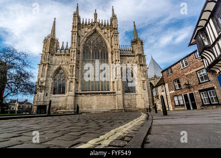 York Minster restauriert neu Ostfenster, York, UK. Stockfoto