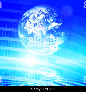 Zukunftstechnologie Hintergrund. Web Stockfoto