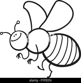 Cartoon-Biene-Malvorlagen Stockfoto