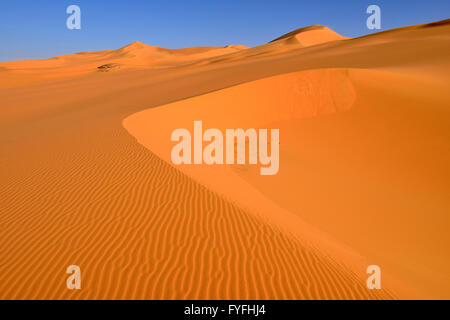 Sanddünen, In Tehak, Tadrart, Tassili n ' Ajjer National Park, UNESCO-Weltkulturerbe, die Wüste Sahara, Algerien Stockfoto