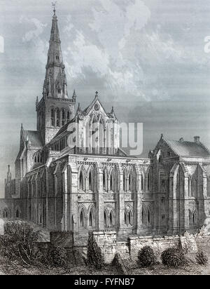 Glasgow Cathedral oder hohe Kirk Glasgow oder St Kentigern oder St Mungo Kathedrale, Glasgow, Schottland Stockfoto