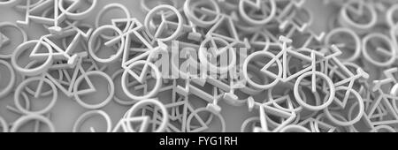 3d Illustration, original 3D-Rendering Fahrrad Stockfoto