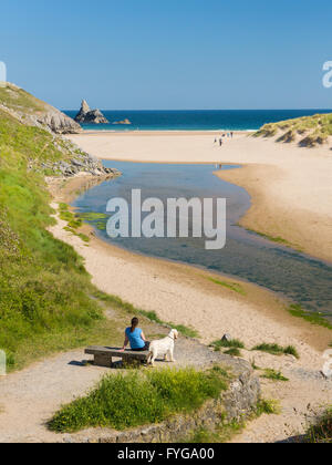 Broad Haven (Süd) - Pembrokeshire Stockfoto