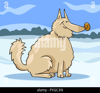 Eskimo Hund Cartoon illustration Stockfoto