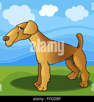 Airedale Terrier Hund Cartoon illustration Stockfoto