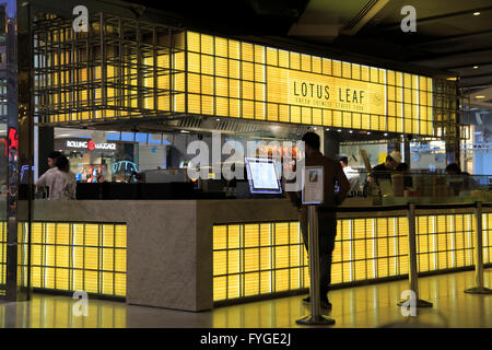 Lotus-Blatt chinesisches Restaurant im Westfield Shopping Center, Stratford, London, England, UK Stockfoto