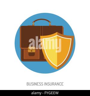 Business Insurance flache Icon Stock Vektor