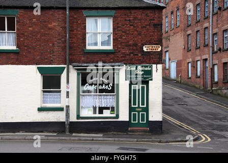 Traditionelle Staffordshire Oatcake Shop in Leek Stockfoto