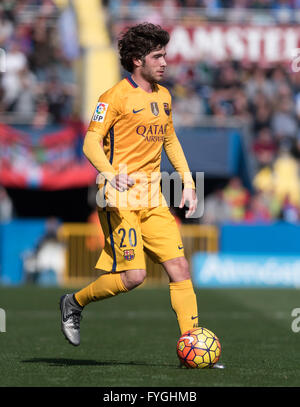 Sergi Roberto während des Spiels zwischen Levante und dem FC Barcelona. Stockfoto