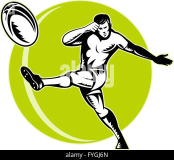 Rugby-Spieler den Ball Stockfoto