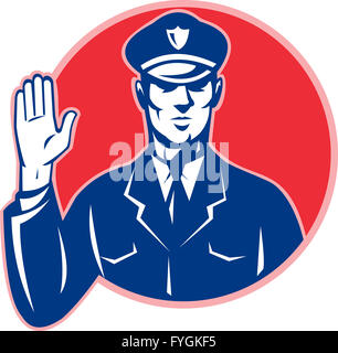 Polizist Polizist Stop Hand Stockfoto