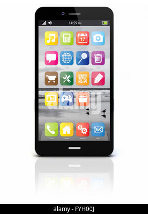 Rendern von einer ursprünglichen Smartphone isoliert Stockfoto