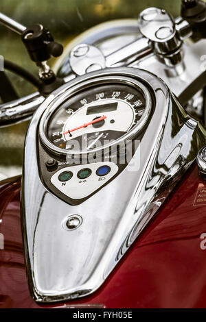 glänzend verchromt Motorrad Stockfoto