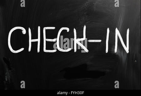 Social-Media-Konzept - Text handschriftlich auf einer Tafel Stockfoto