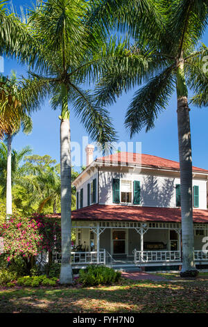 "Seminole Lodge" - Winter-Haus des Erfinders Thomas Edison, Fort Myers, Florida, USA Stockfoto