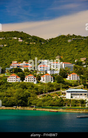 Sonnenuntergang in St. Thomas von Carnival Cruise Line Schiff Stockfoto