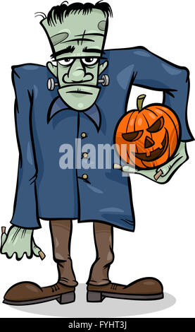 Halloween Frankenstein Cartoon illustration Stockfoto