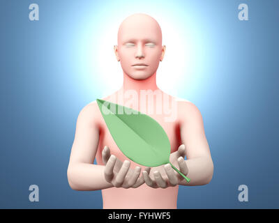 Ökologie in Ihren Händen Stockfoto